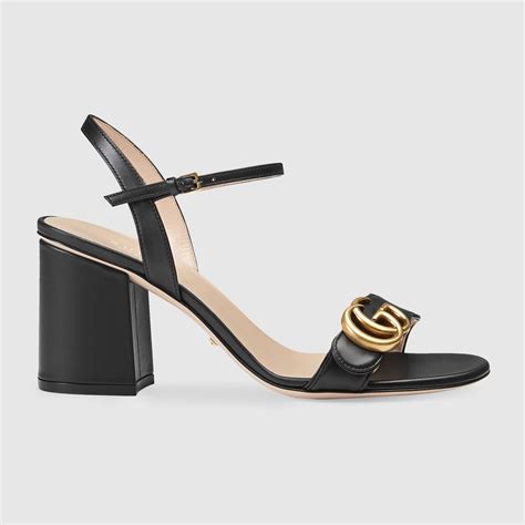 gucci high heels black|black gucci heeled sandals.